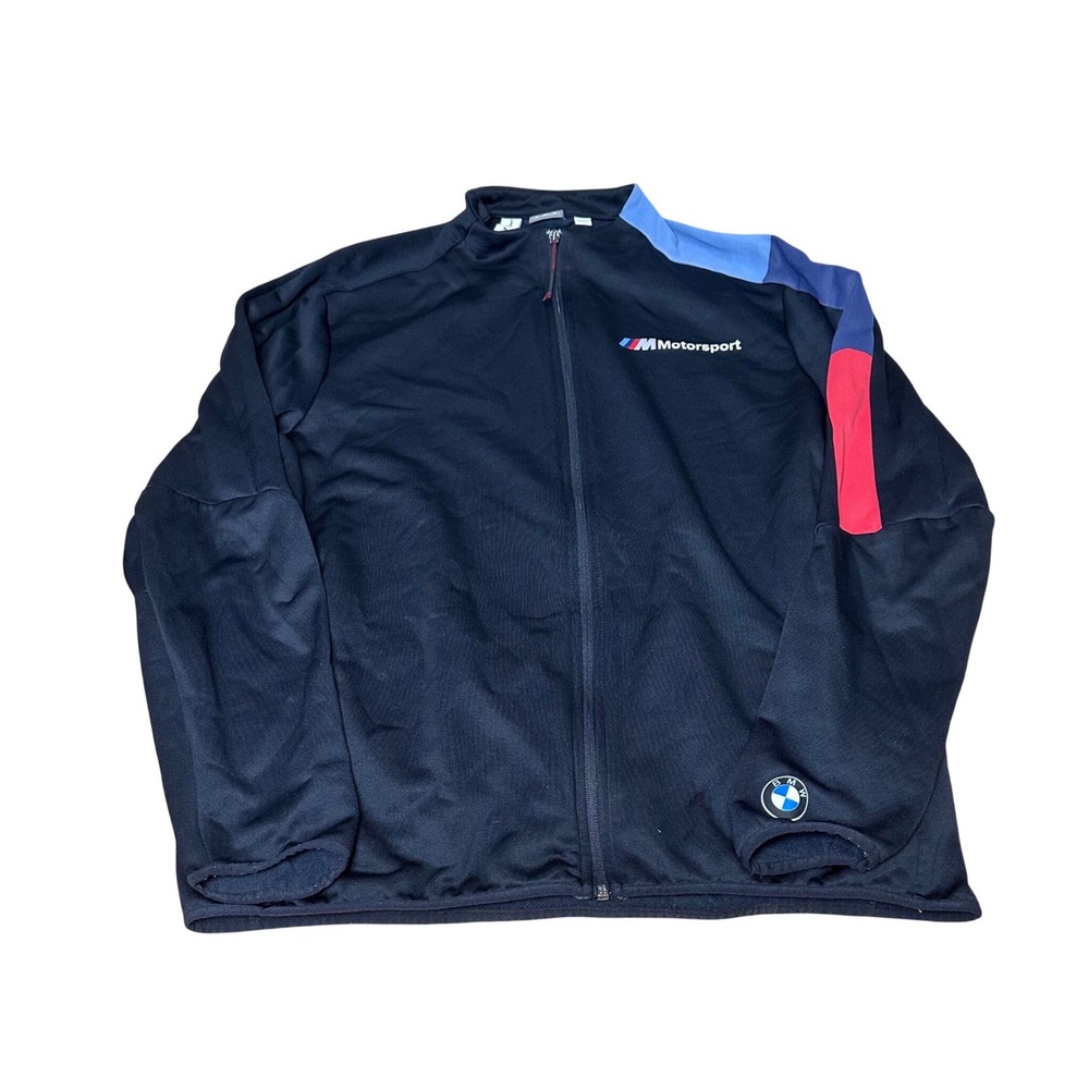 Puma BMW M Motorsport Track Jacket Mens XL Black Full Zip Racing